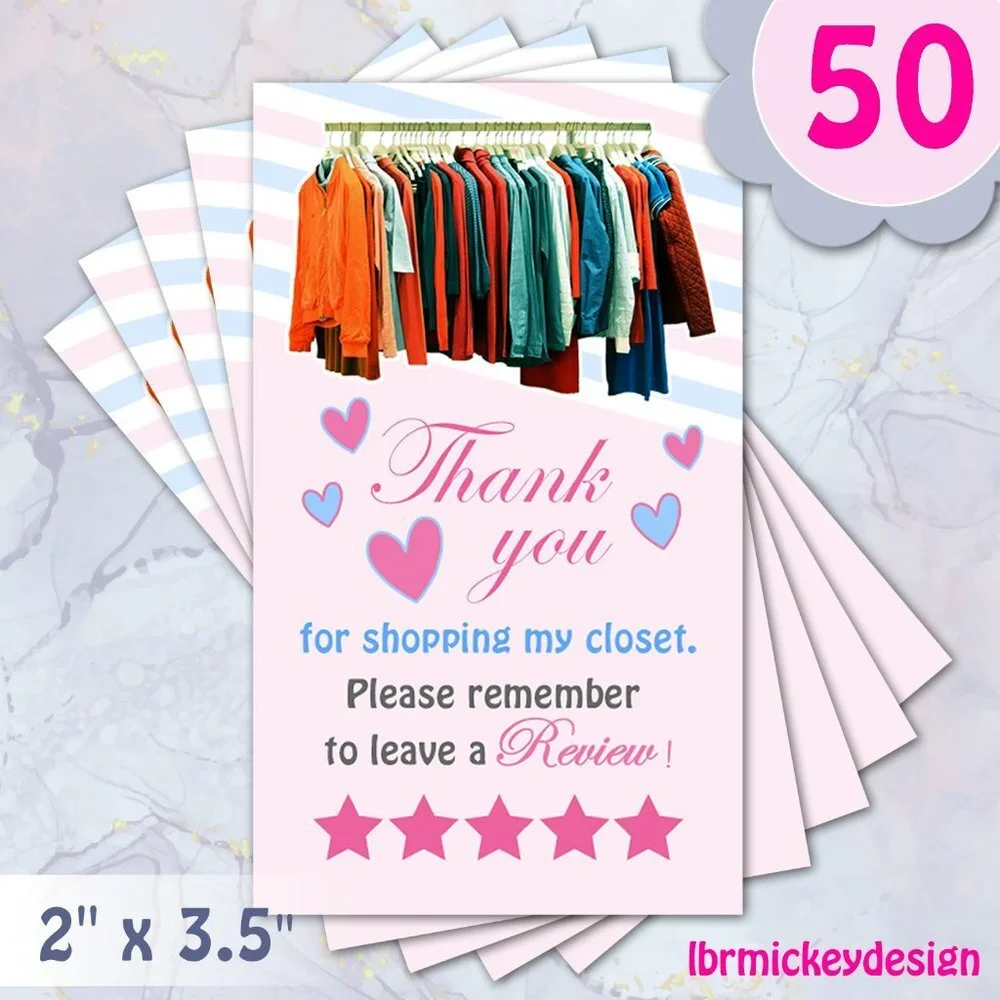 ♥️ 5x25 / 50 Thank You Cards
